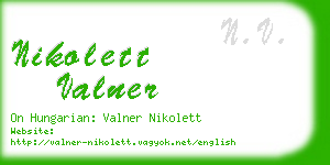 nikolett valner business card